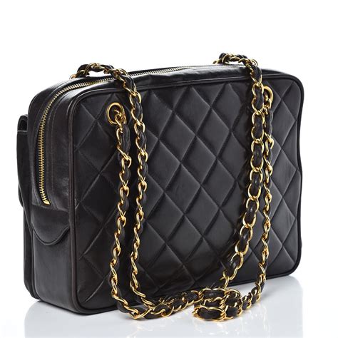 black glitter chanel bag|Chanel lambskin bag.